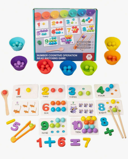 JUEGO DIDACTICO MATEMATICAS MONTESSORI  NIÑOS